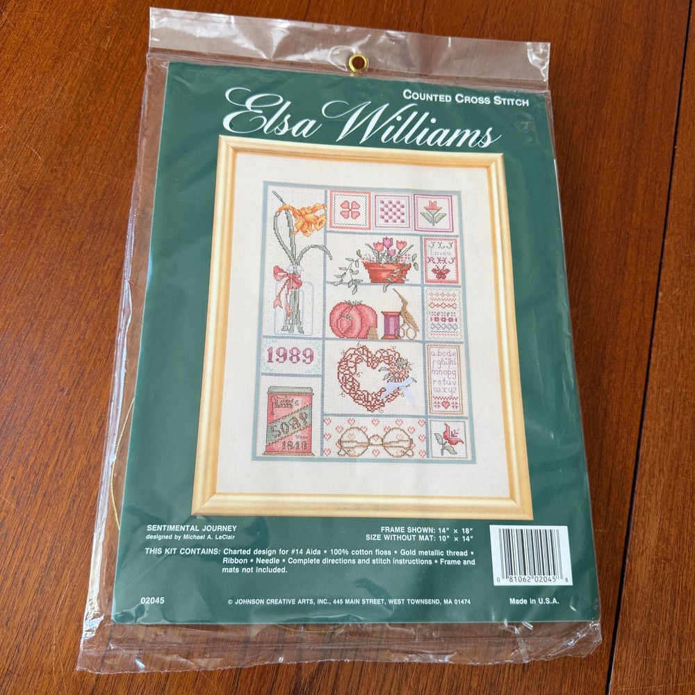 Elsa Williams Sentimental Journey Counted Cross Stitch Kit 02045 Vintage 1989